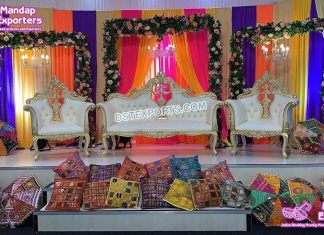 Punjabi Wedding Sangeet Stage Furniture Set