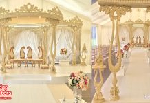 Royal Crown Wooden Wedding Indoor Mandap Decor Royal Crown Wooden Wedding Indoor Mandap Decor