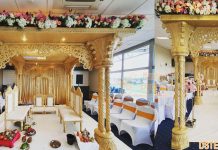 Traditional Triple Pole Wedding Wooden Mandap Traditional Triple Pole Wedding Wooden Mandap