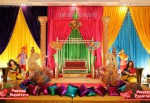 Unique Bhangra Theme Sangeet Stage Decoration Unique Bhangra Theme Sangeet Stage Decoration