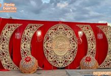 Golden Carved C Style Frame For Wedding Stage Golden Carved C Style Frame For Wedding Stage