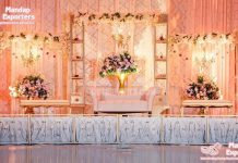 Splendid Metal Candle Lit Wedding Stage Decor Splendid Metal Candle Lit Wedding Stage Decor