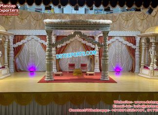 Traditional White Devdas Wedding Mandap Decor Set Traditional White Devdas Wedding Mandap Decor Set