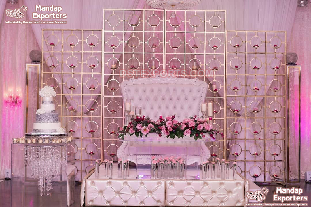 Christian Wedding Stage Decor Candle Walls