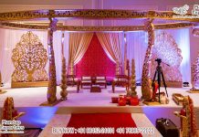 Golden Stylish Modern Wedding Mandap Set Decor Golden Stylish Modern Wedding Mandap Set Decor