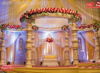 Indian Fusion Wedding Maharani Mandap Decor Indian Fusion Wedding Maharani Mandap Decor