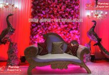 Italian Wooden Carved Wedding Settee For Decor Italian Wooden Carved Wedding Settee For Decor