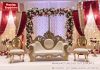 Luxurious Gold Carved Wedding Stage Sofa Set Luxurious Gold Carved Wedding Stage Sofa Set