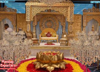 Royal Grand Wedding Fiber Bollywood Mandap Set Royal Grand Wedding Fiber Bollywood Mandap Set