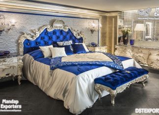 Royal Silver Finish King Size Bedroom Furniture Royal Silver Finish King Size Bedroom Furniture