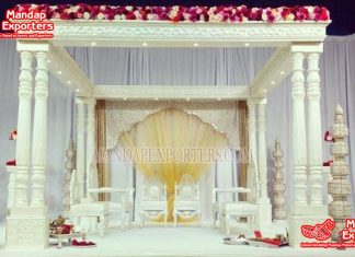 Special White Frp Double Pole Wedding Mandap Special White Frp Double Pole Wedding Mandap