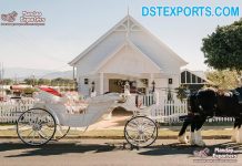 Touring White Finish Horse Drawn Carriage Touring White Finish Horse Drawn Carriage