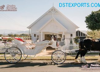 Touring White Finish Horse Drawn Carriage Touring White Finish Horse Drawn Carriage