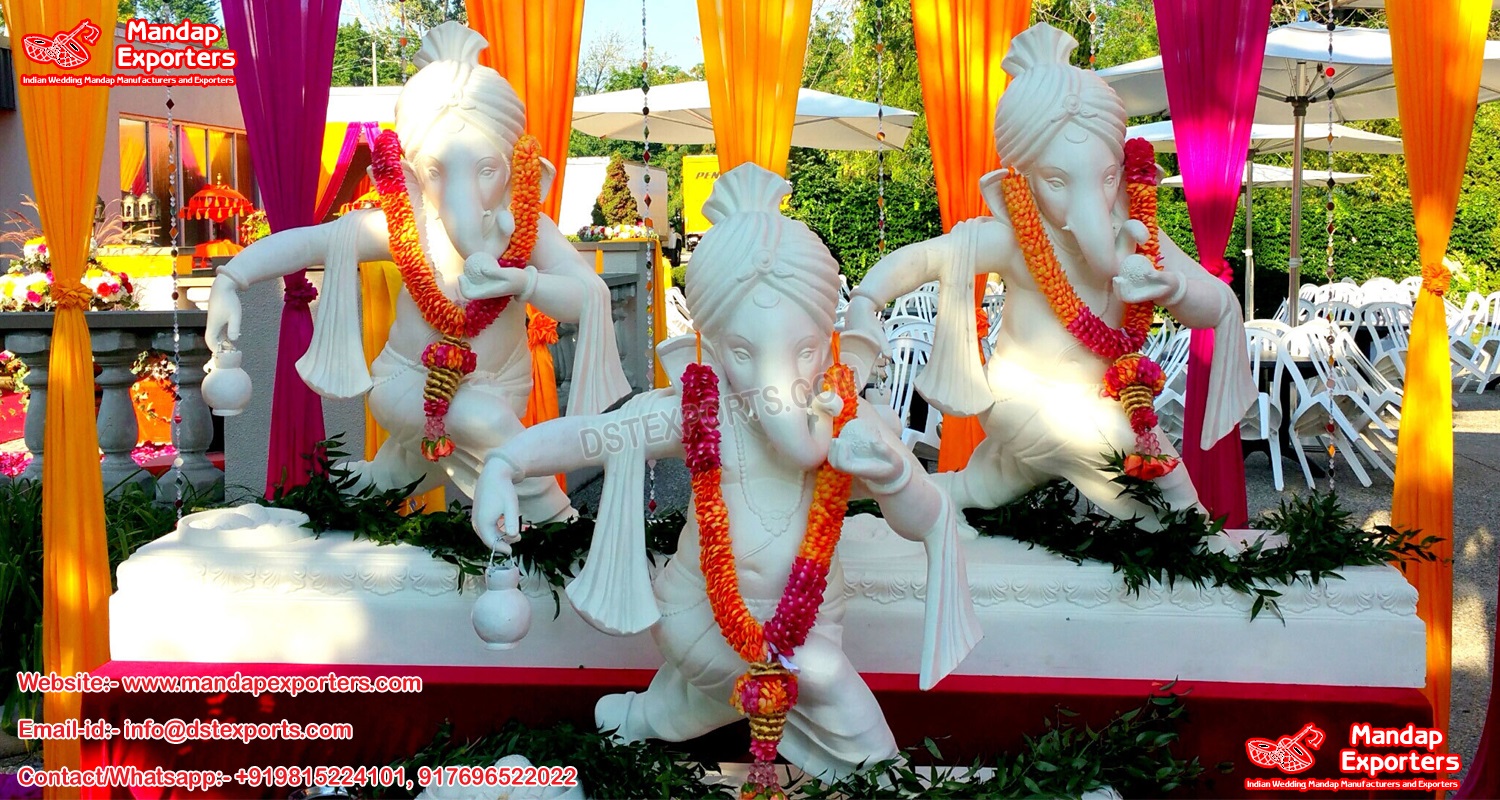 Adorable Fiber Ganesha For Wedding Decoration