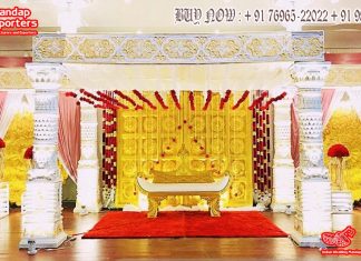 Adorable White Designer Wedding Mandap Set Adorable White Designer Wedding Mandap Set