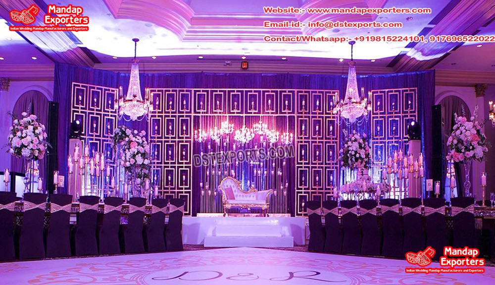 Gorgeous Wedding Stage Backdrop Decor Candle Walls