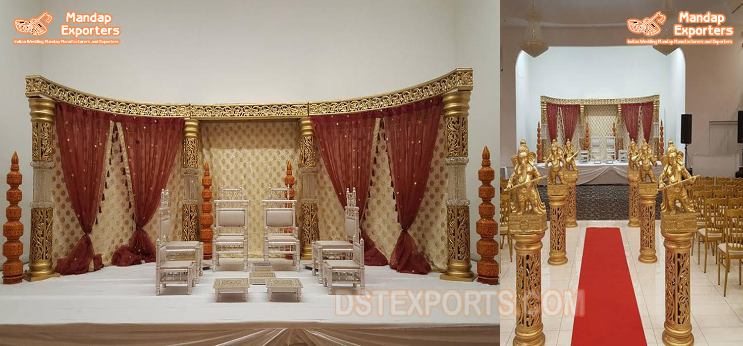Indian Wedding Half Moon Stage Decoration