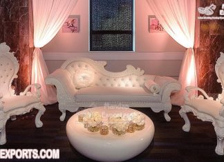 King Queen White Finish Wedding Stage Loveseat King Queen White Finish Wedding Stage Loveseat