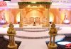 Luxury Wooden Look Tri Pillar Wedding Mandap Luxury Wooden Look Tri Pillar Wedding Mandap
