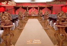 Rustic Indoor Wedding Wooden Mandap Set Rustic Indoor Wedding Wooden Mandap Set