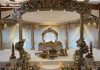 Twin Pillar Wedding Wooden Mandap Decor Twin Pillar Wedding Wooden Mandap Decor