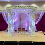Best FRP Crystal Pillars Wedding Mandap Decoration