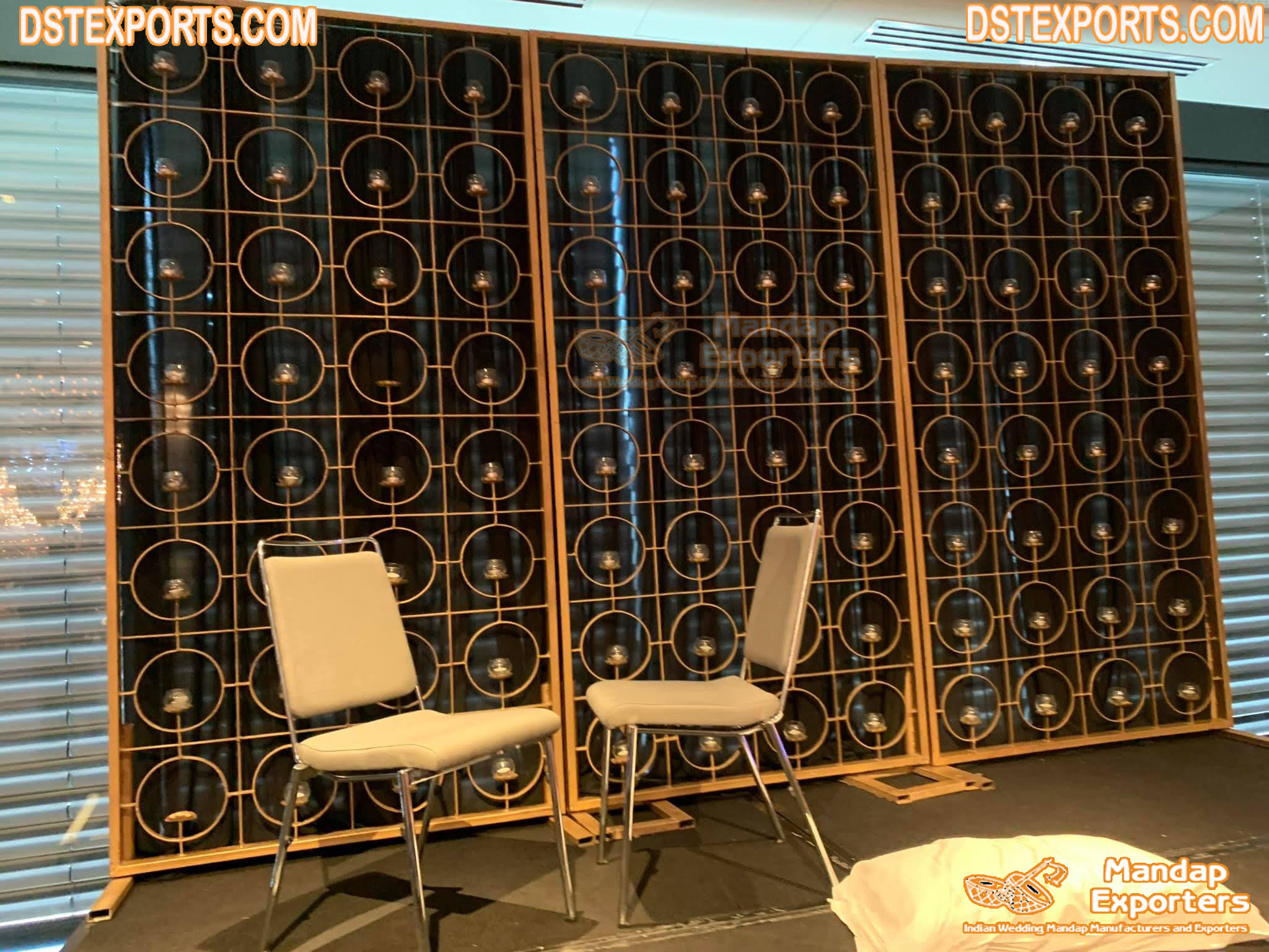 Fancy Candle Walls For Wedding Stage Setup
