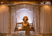 Indian Wedding Ganesha On Swing For Entrance Indian Wedding Ganesha On Swing For Entrance