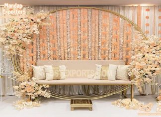 Round Wedding Metal Arch For Bridal Seat Round Wedding Metal Arch For Bridal Seat