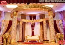 Gorgeous Golden Carved Wedding Mandap Atlanta Gorgeous Golden Carved Wedding Mandap Atlanta