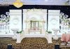 Grand Asian White Wedding Stage Decoration Grand Asian White Wedding Stage Decoration