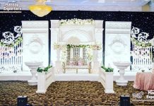 Grand Asian White Wedding Stage Decoration Grand Asian White Wedding Stage Decoration