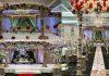 Hindu Wedding Golden Avni Mandap Setup Hindu Wedding Golden Avni Mandap Setup