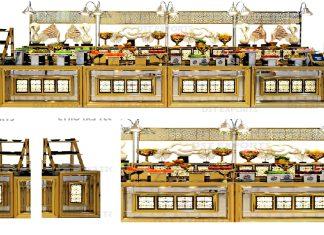 Indian Wedding Food Stall Counters