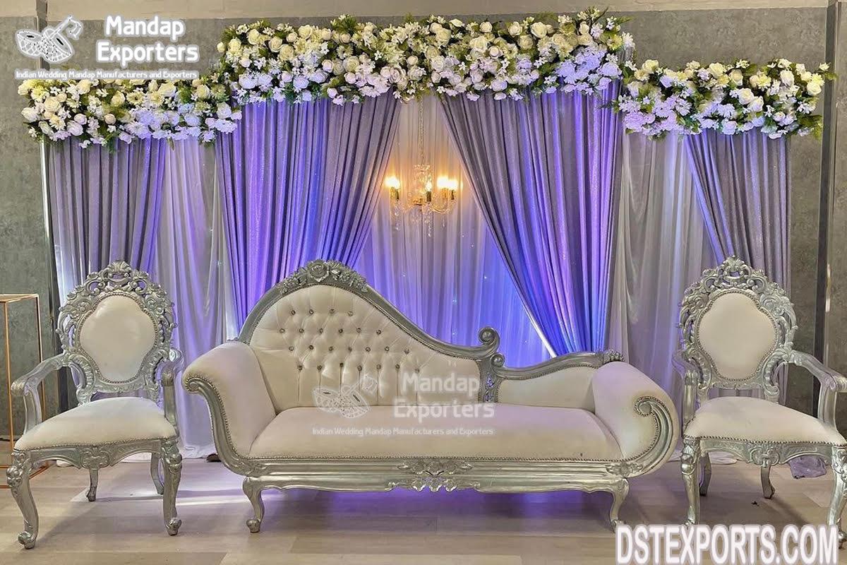 Italian Designer Wedding White Sofa Set