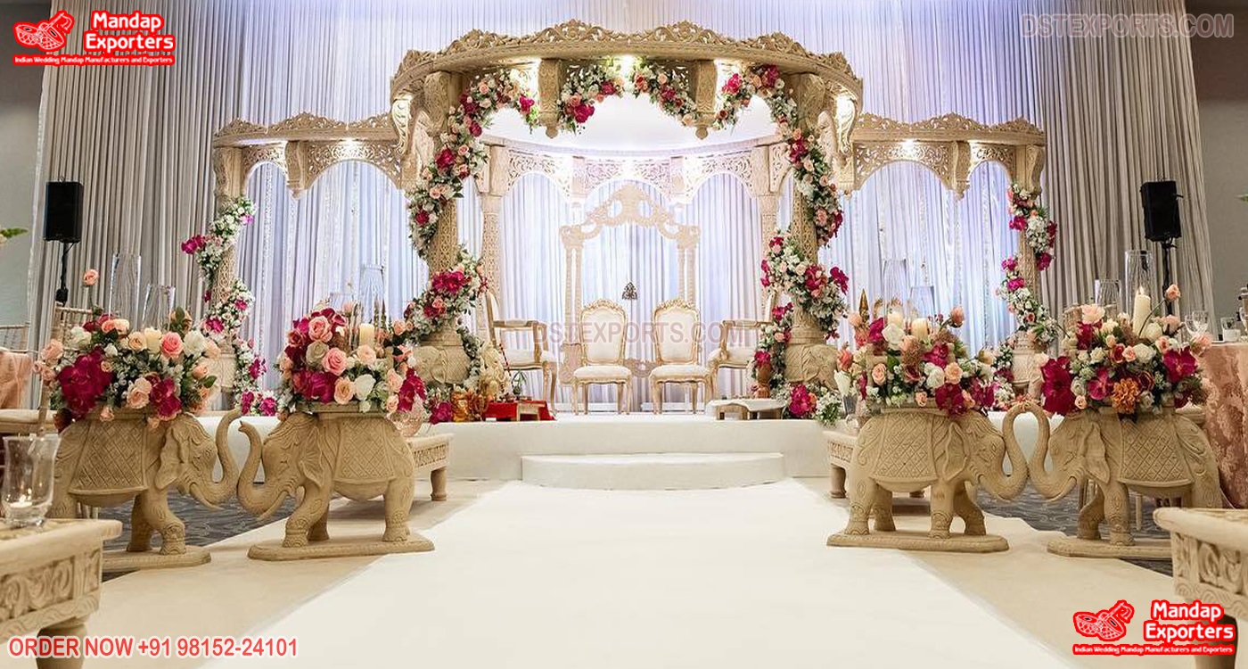 Maharaja Indoor Palace Wedding Wooden Mandaps