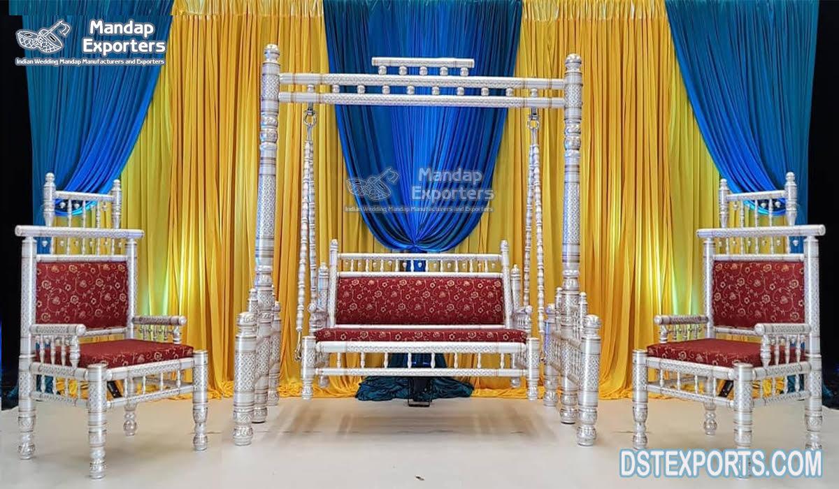South Indian Mehndi Function Sankheda Swing Set