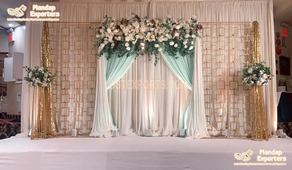 Splendid Metal Candle Walls For Wedding Stage