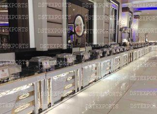 Stainless Steel Silver Buffet Table For Wedding