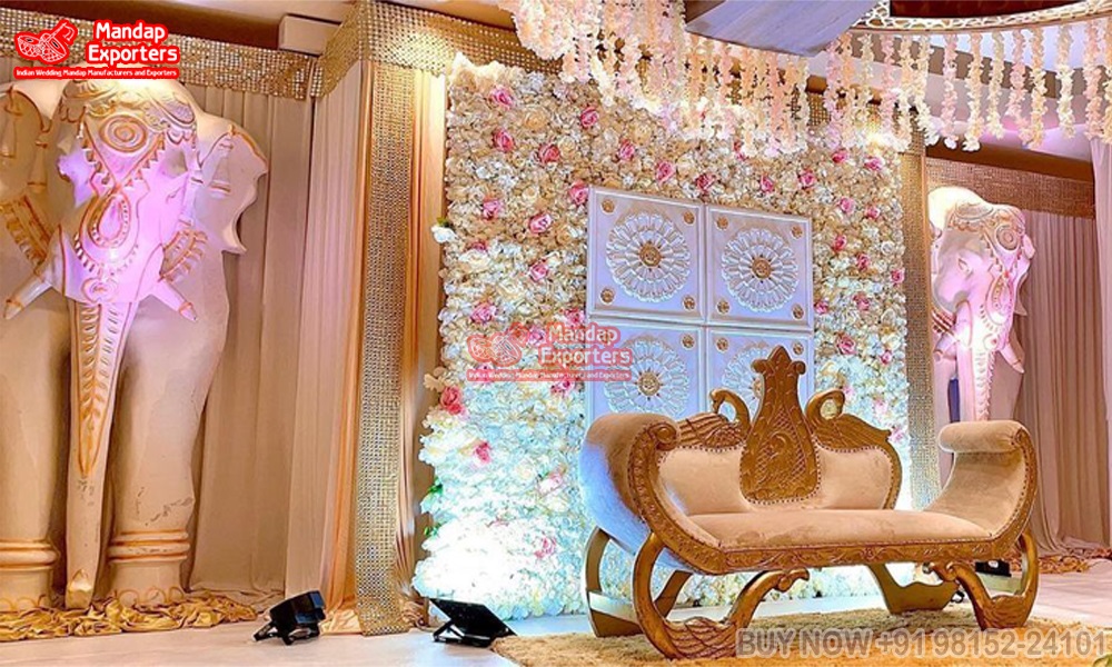 Traditional Indian Wedding Elephant Statue Decor