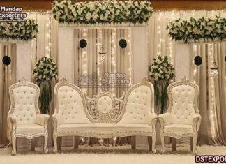 French Style Silver Sofa Set For Wedding French Style Silver Sofa Set For Wedding