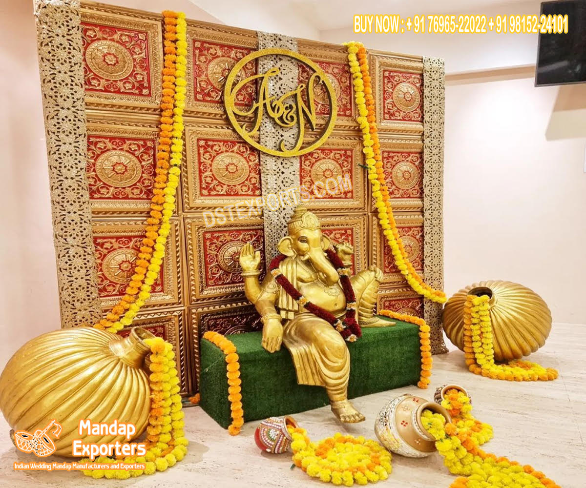 South Indian Wedding Entrance Ganesha Theme Decor