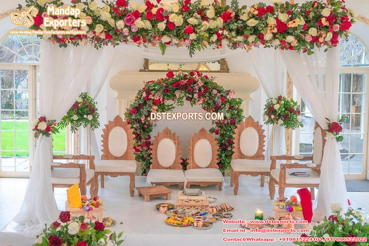 Traditional South Indian Wedding Mandap Chairs Set Traditional South Indian Wedding Mandap Chairs Set