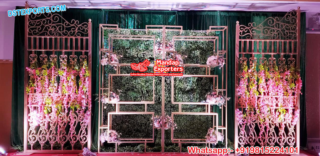 Stylish Event Decoration Background Metal Arches