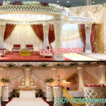 Amazing-White-Theme-Crystal-Mandap-Decoration