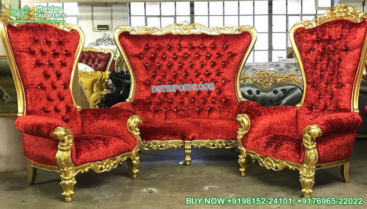 Glamorous Wedding High Back Sofa Set
