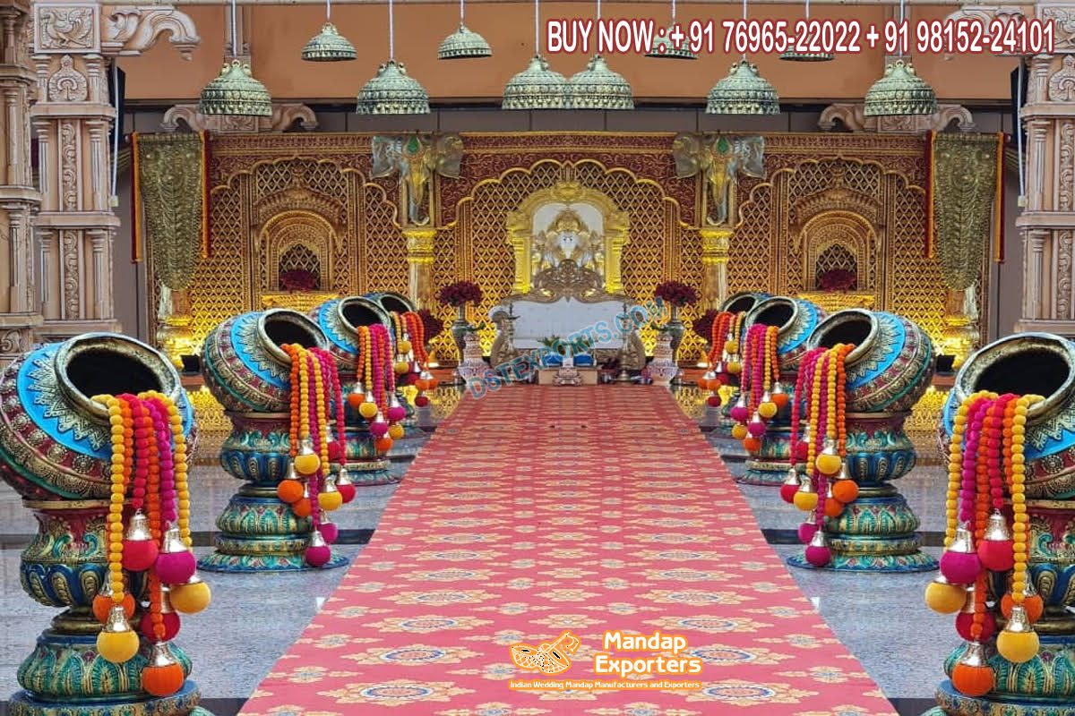 Indian Wedding Decorative Pots For Walkway Area