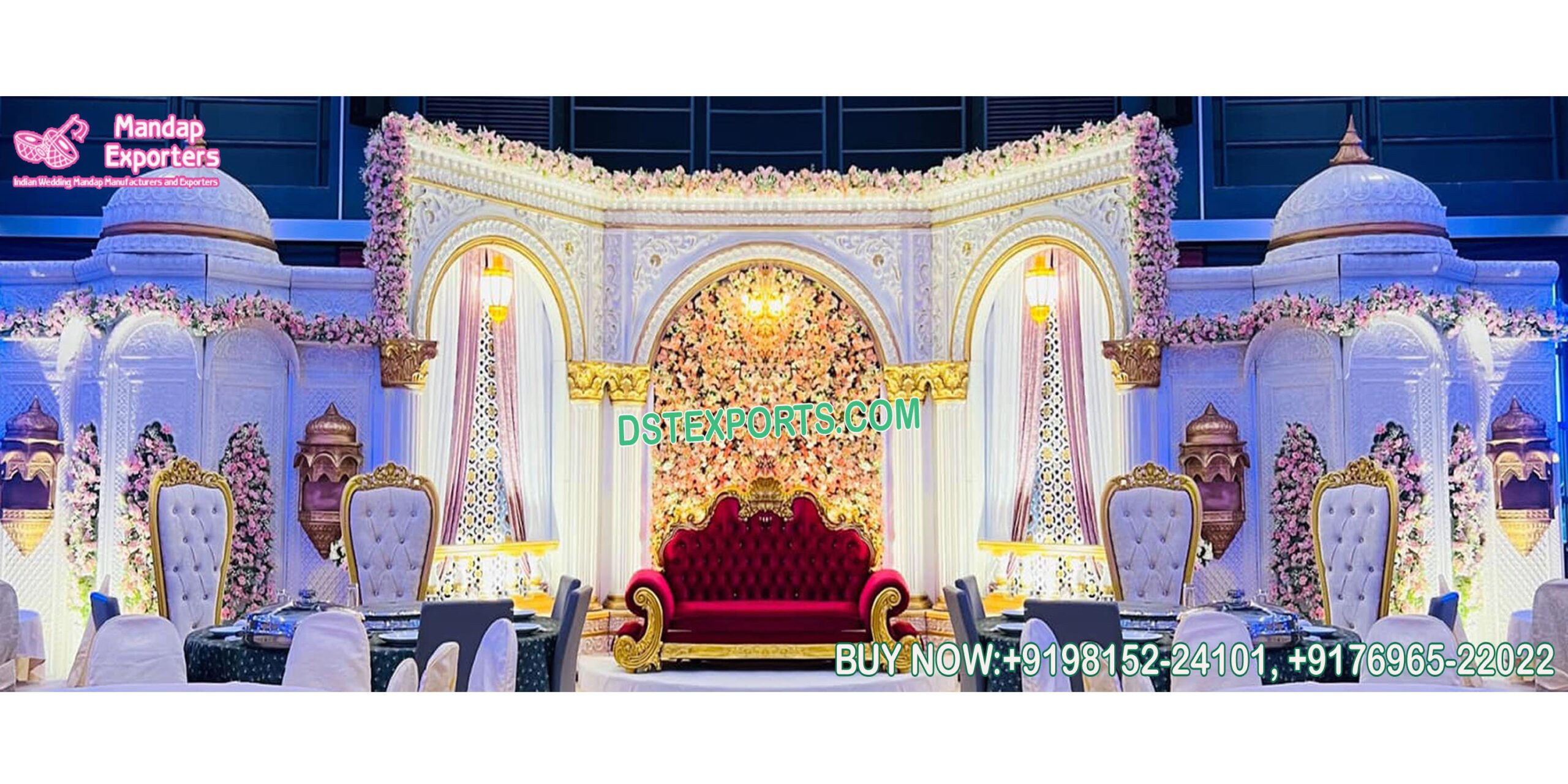 Grand Taj Mahal Theme Wedding Event Stage Set
