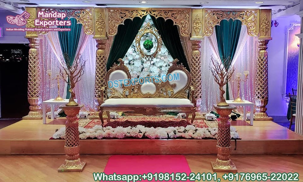 Exclusive Hindu Wedding Engagement Stage Setup
