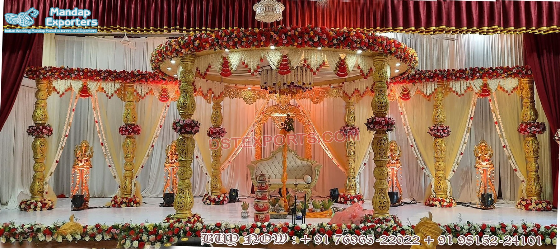 Grand Wedding Decor Damroo Vidhi Mandap
